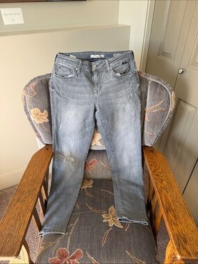 Gray Women's Slim Straight Jeans
